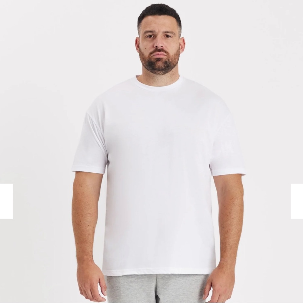 Built Different Mens Crew Neck T-Shirt in White Size 3XL
